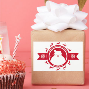 Rectangulaire Sticker à mât nord de père Noël