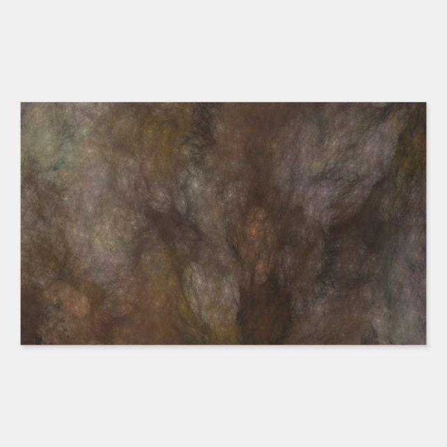 Rectangulaire Sticker Abstrait noir et Brown (Devant)