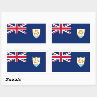 Rectangulaire Sticker Anguila Flag