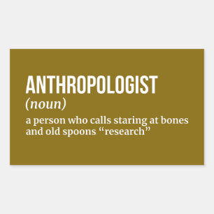 Rectangulaire Sticker anthropologue Witty