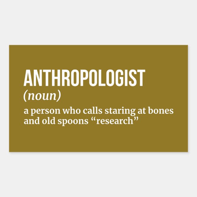 Rectangulaire Sticker anthropologue Witty (Devant)