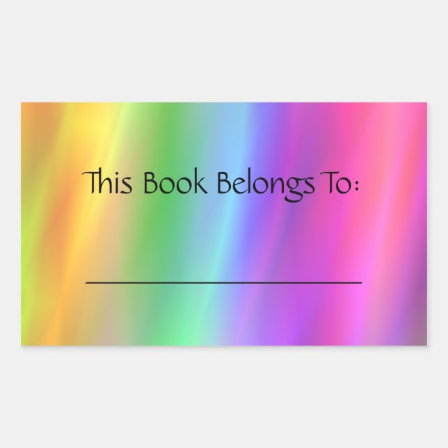 Rectangulaire Sticker Arc-en-ciel (Devant)