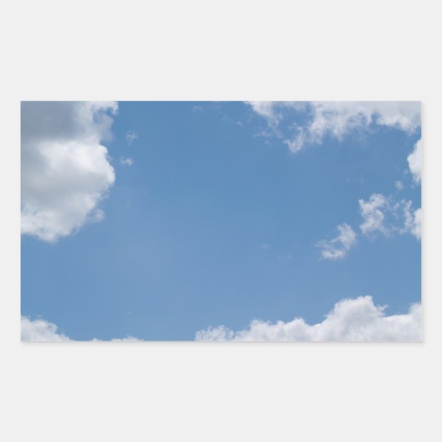 Rectangulaire Sticker Arrière - plan ciel bleu nuageux (Devant)