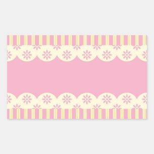 Rectangulaire Sticker Arrière - plan Eyelet Rose