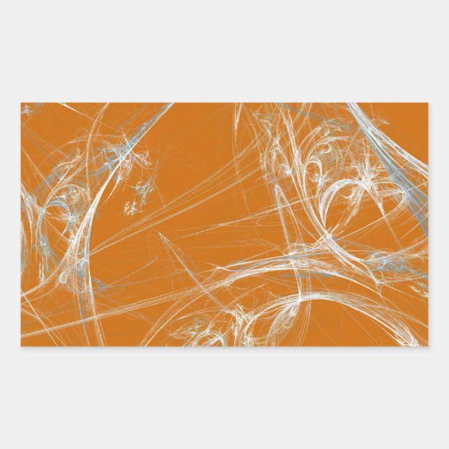 Rectangulaire Sticker Arrière - plan Fractal Spider Web (Devant)