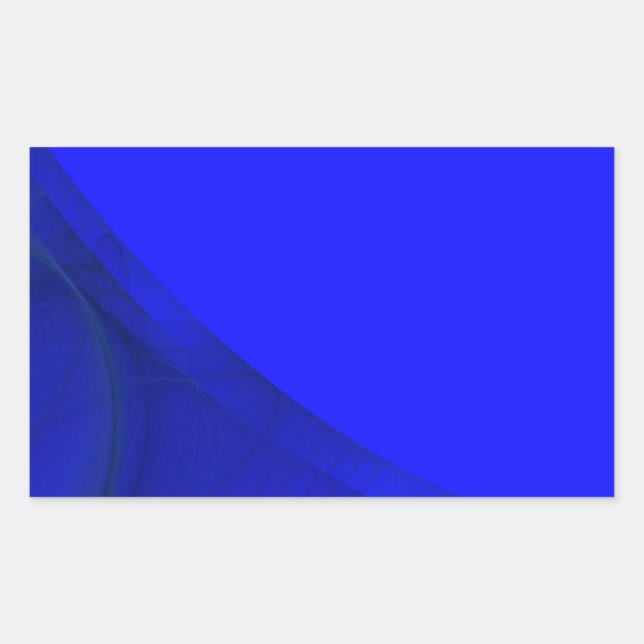 Rectangulaire Sticker Arrière - plan Royal Blue Fractal (Devant)