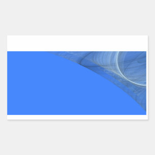 Rectangulaire Sticker Arrière - plan turquoise Fractal