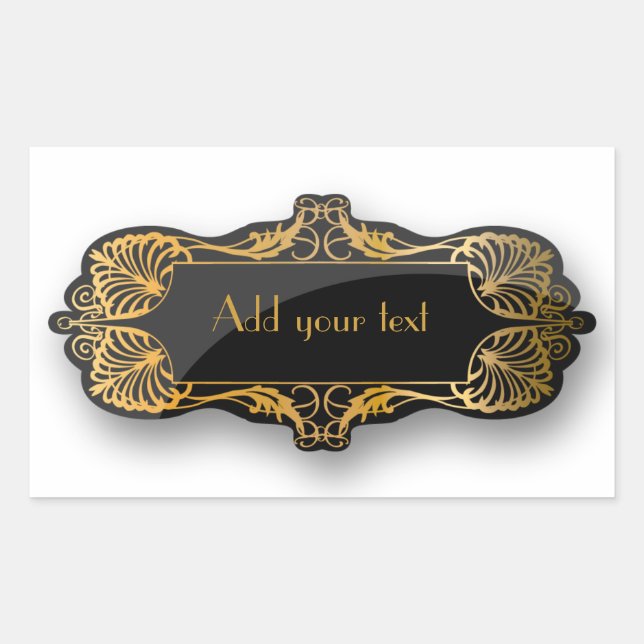 Rectangulaire sticker Art déco (Devant)