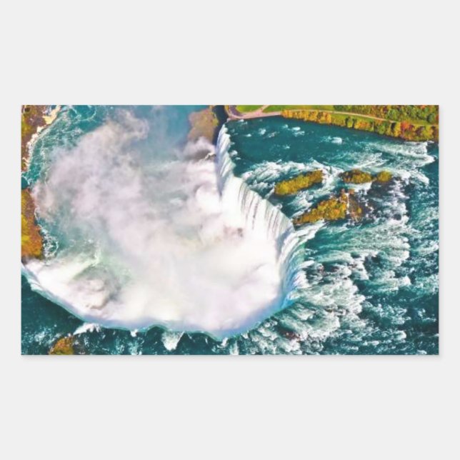 Rectangulaire Sticker avec une photo de Niagara Falls (Devant)