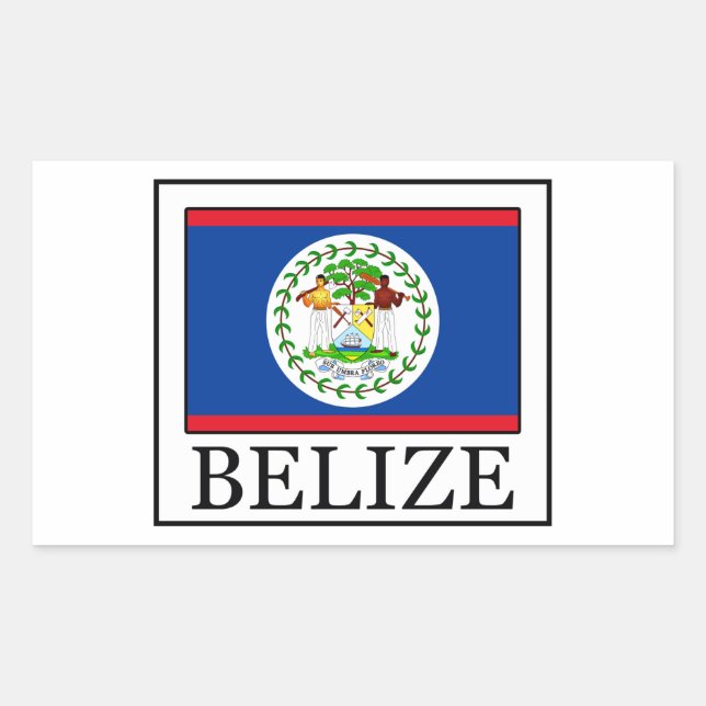 Rectangulaire sticker Belize (Devant)