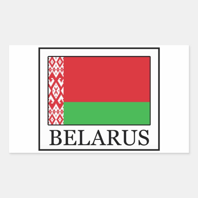 Rectangulaire sticker biélorusse (Devant)