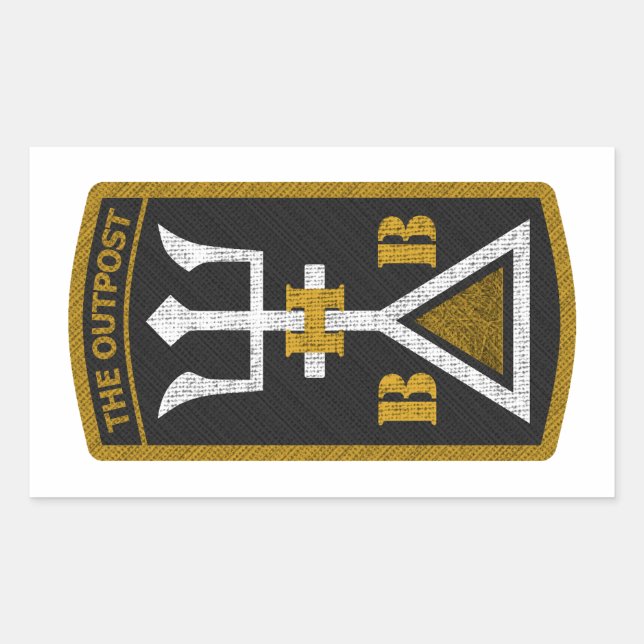 Rectangulaire Sticker : Blanc / OP-BHB (Devant)