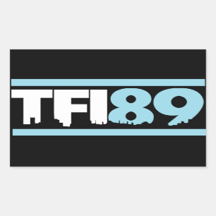 Rectangulaire Sticker bleu en Caroline TFI89