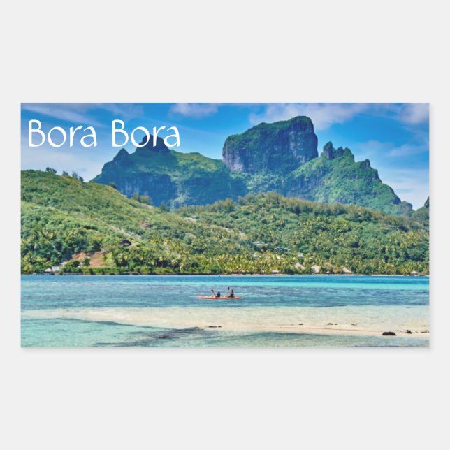 Rectangulaire Sticker Bora Bora (Devant)