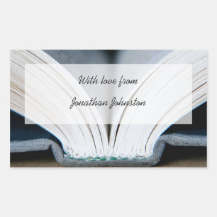 Rectangulaire Sticker cadeau livre