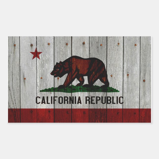 Rectangulaire Sticker californien (Devant)