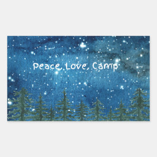 Rectangulaire Sticker Camp d'amour pour la paix - Parfait pour l