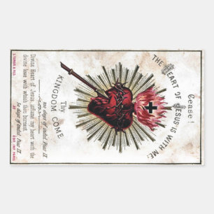 Rectangulaire Sticker Coeur De Jésus