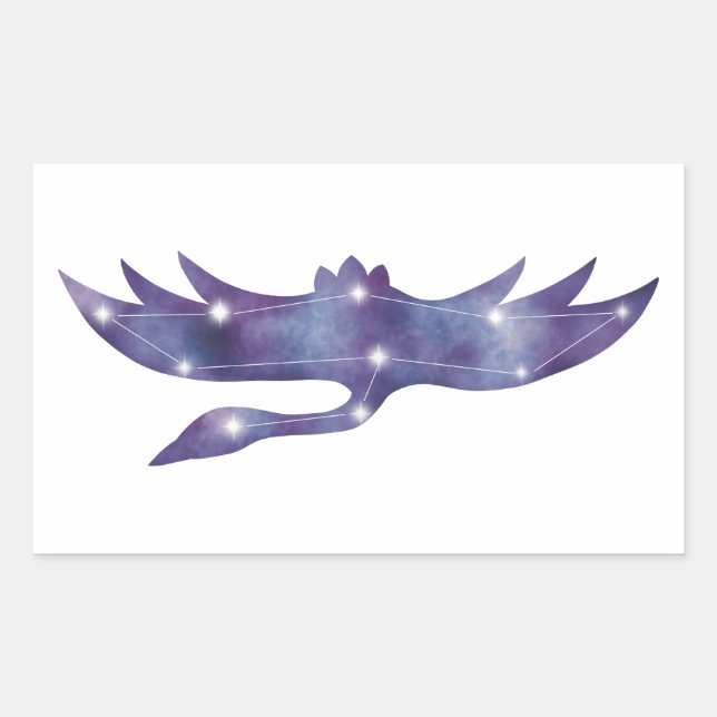 Rectangulaire Sticker Constellation de grue (Devant)