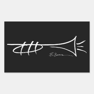 Rectangulaire Sticker cool pour trompette par Brian Swartz