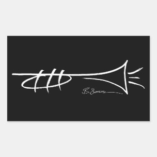 Rectangulaire Sticker cool pour trompette par Brian Swartz