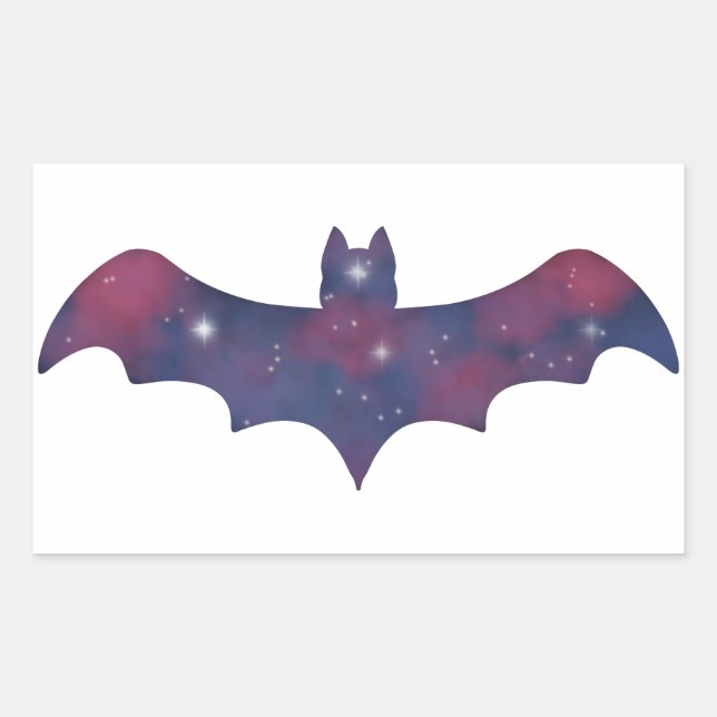 Rectangulaire Sticker Dark Bat Starscape (Devant)