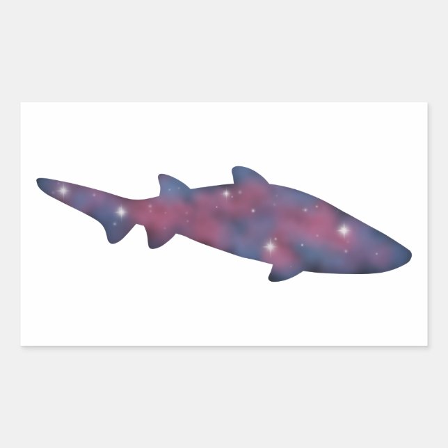 Rectangulaire Sticker Dark Shark Starscape (Devant)