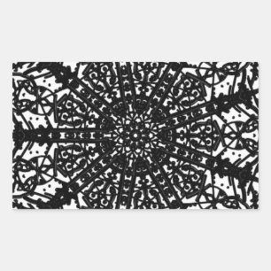 Rectangulaire Sticker d'art monochromatique