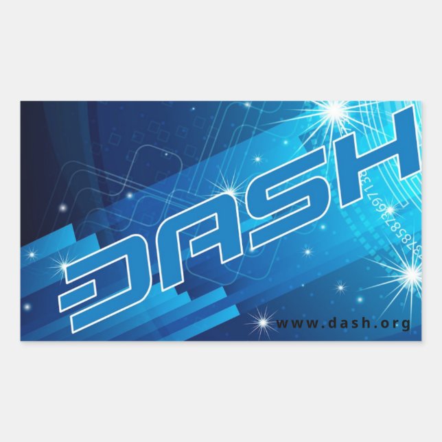 Rectangulaire Sticker Dash A206 (Devant)