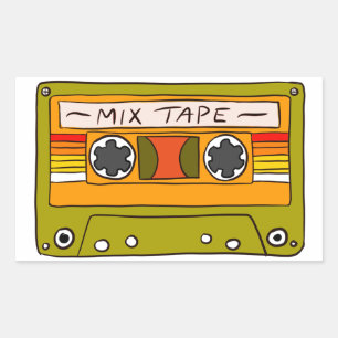 Rectangulaire Sticker de bande de mixage de sunset