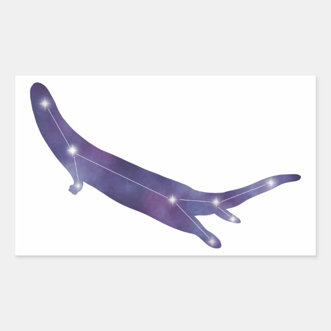 Rectangulaire Sticker de constellation de la rivière Otter (Devant)