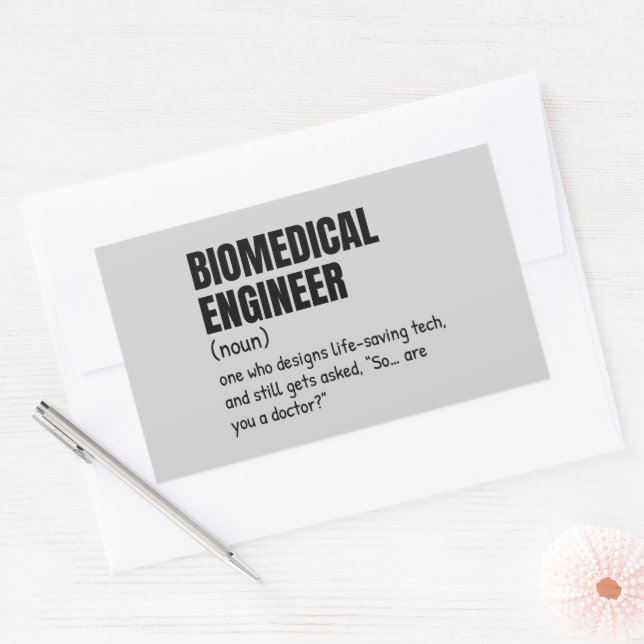 Rectangulaire Sticker de définition biomed amusant (Enveloppe)