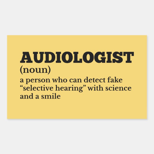 Rectangulaire Sticker de définition drôle de Ear Doctor (Devant)