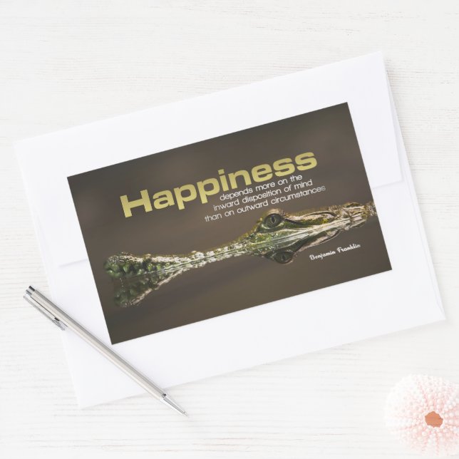 Rectangulaire Sticker de devis inspirationnel Benjamin Franklin (Enveloppe)