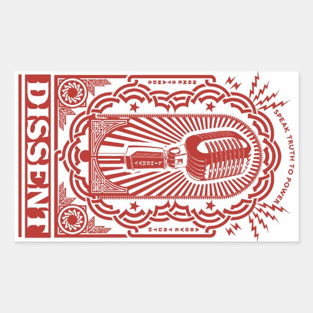 Rectangulaire Sticker de dissidence (Devant)