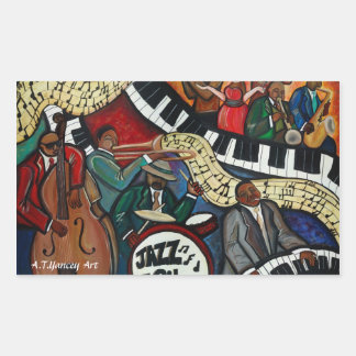 Rectangulaire Sticker de Jazz City