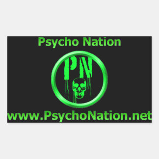 Rectangulaire Sticker de la nation Psycho