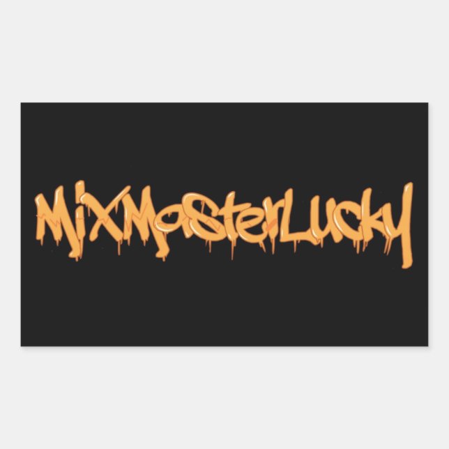Rectangulaire Sticker de logo Mix Master Lucky Letting (Devant)
