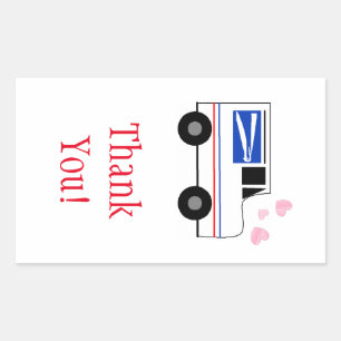 Rectangulaire Sticker de Merci du travailleur postal