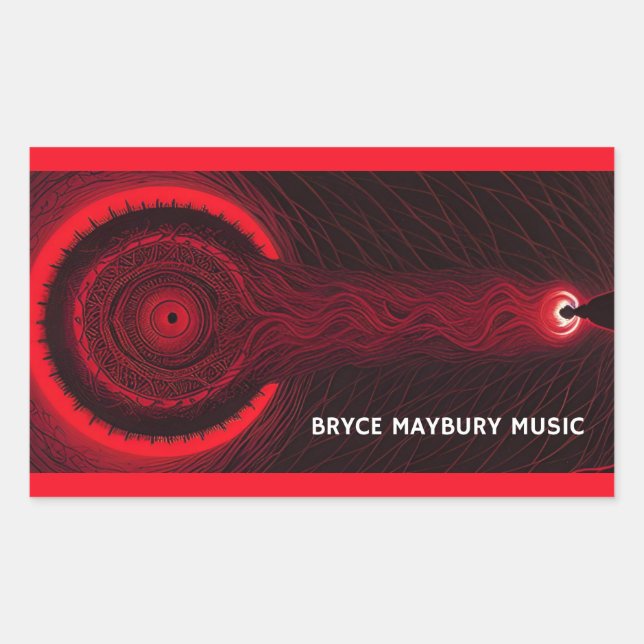 Rectangulaire Sticker de musique Bryce Maybury (Devant)