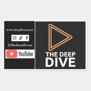 Rectangulaire Sticker de pare-chocs Deep Dive Podcast