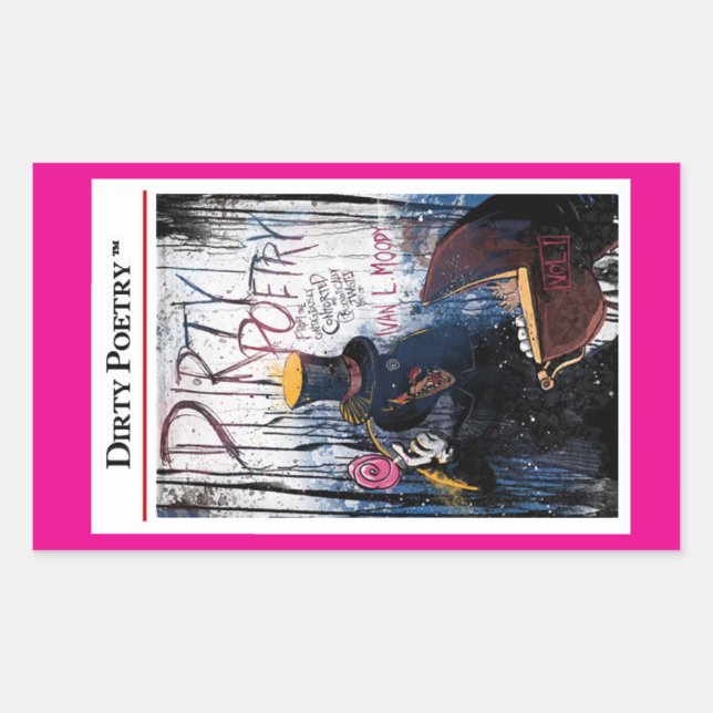 Rectangulaire Sticker DE POÉSIE SALE (Devant)