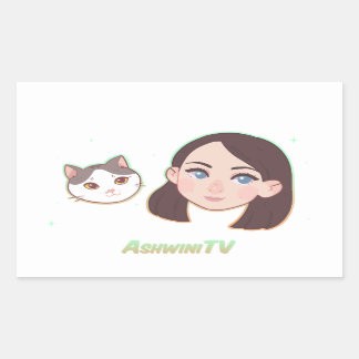 Rectangulaire Sticker de rectangle Wini et Matty