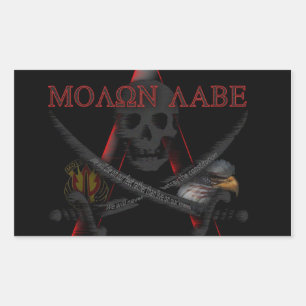 Rectangulaire Sticker de résistance Molon Labe