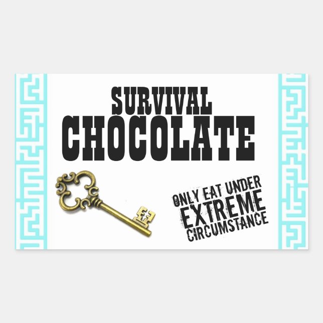 Rectangulaire Sticker de salle d'évasion (Devant)