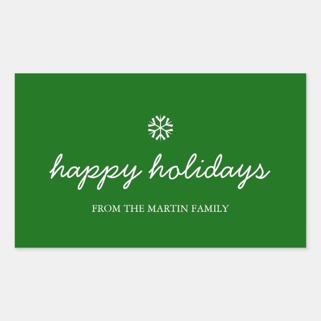 Rectangulaire Sticker de vacances - vacances heureuses (Devant)