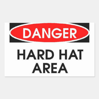Rectangulaire Sticker de zone de Casquette dur (rectangle)