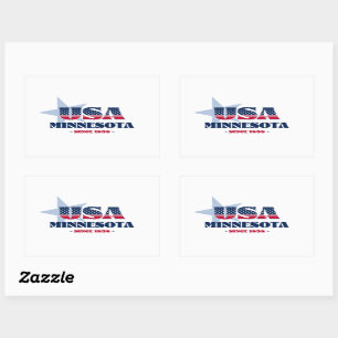 Rectangulaire Sticker d'état du Minnesota
