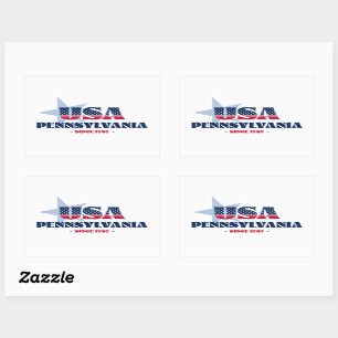 Rectangulaire Sticker d'état Pennsylvania My Home