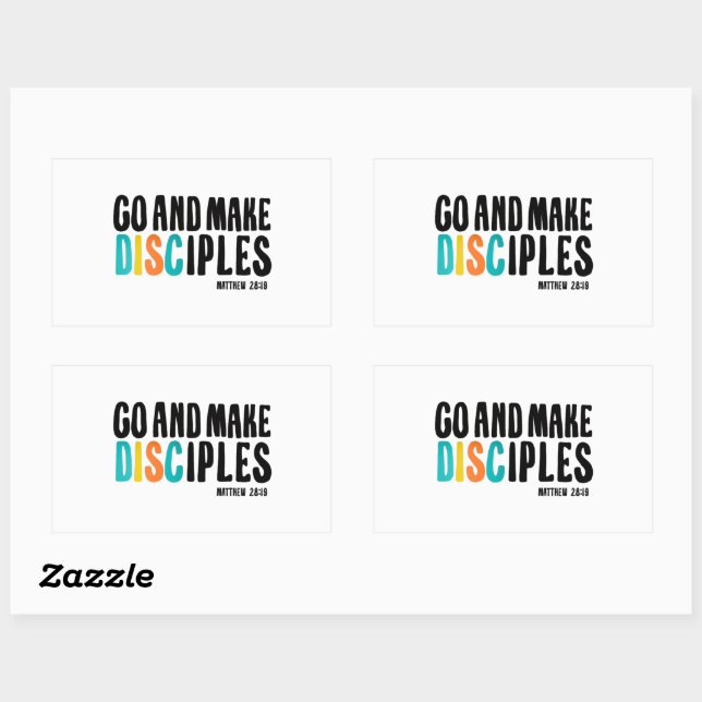 Rectangulaire Sticker DGD "Go and Make Disciples" (Feuille)